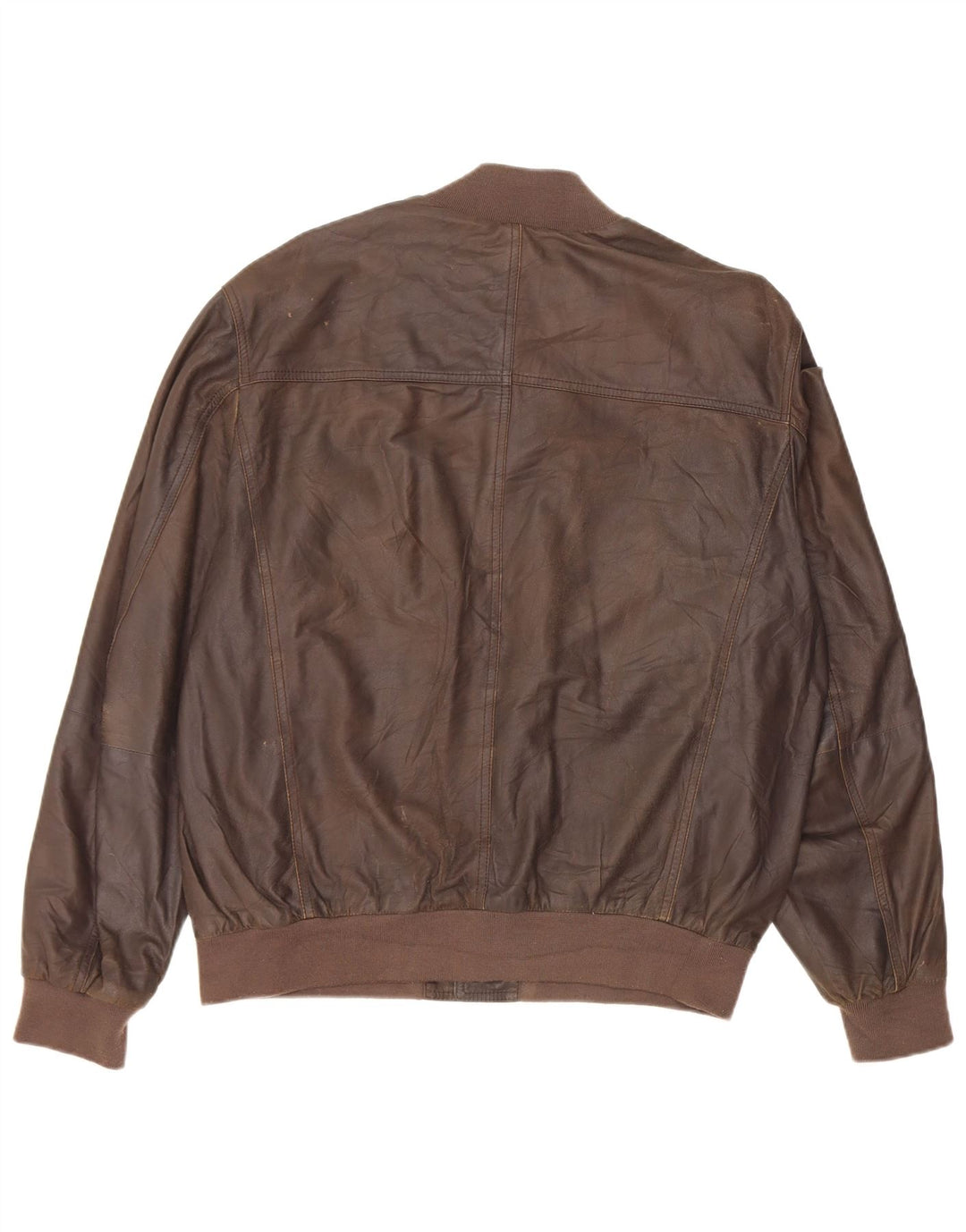 Jaqueta masculina de couro bomber Gimo UK 38 couro marrom médio