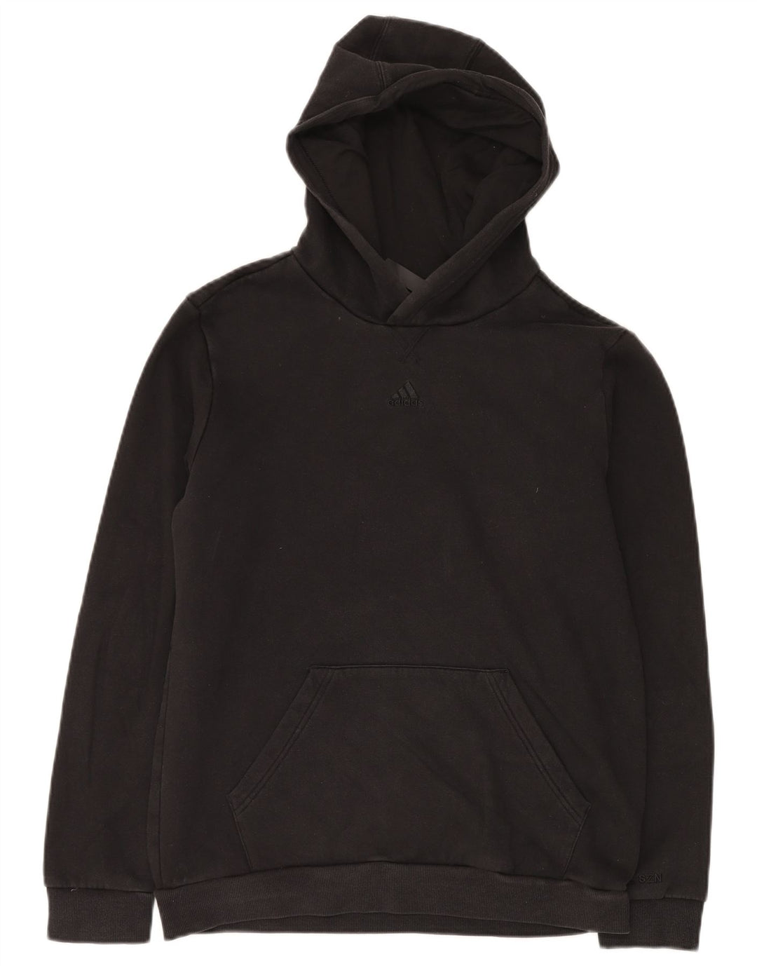 ADIDAS Meninos Hoodie Jumper 15-16 Anos Preto Algodão