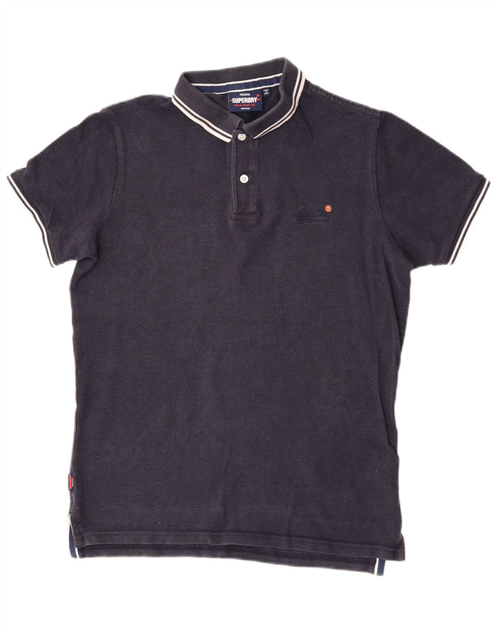 Camisa polo masculina Superdry média azul marinho