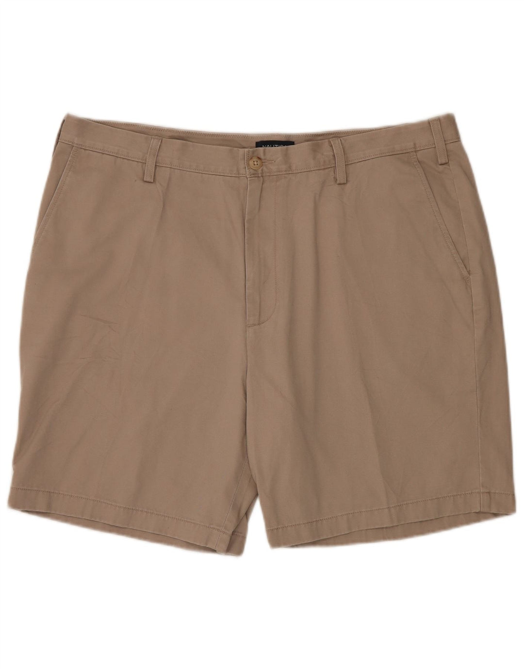 NAUTICA Mens Chino Shorts W40 XL Algodão Bege