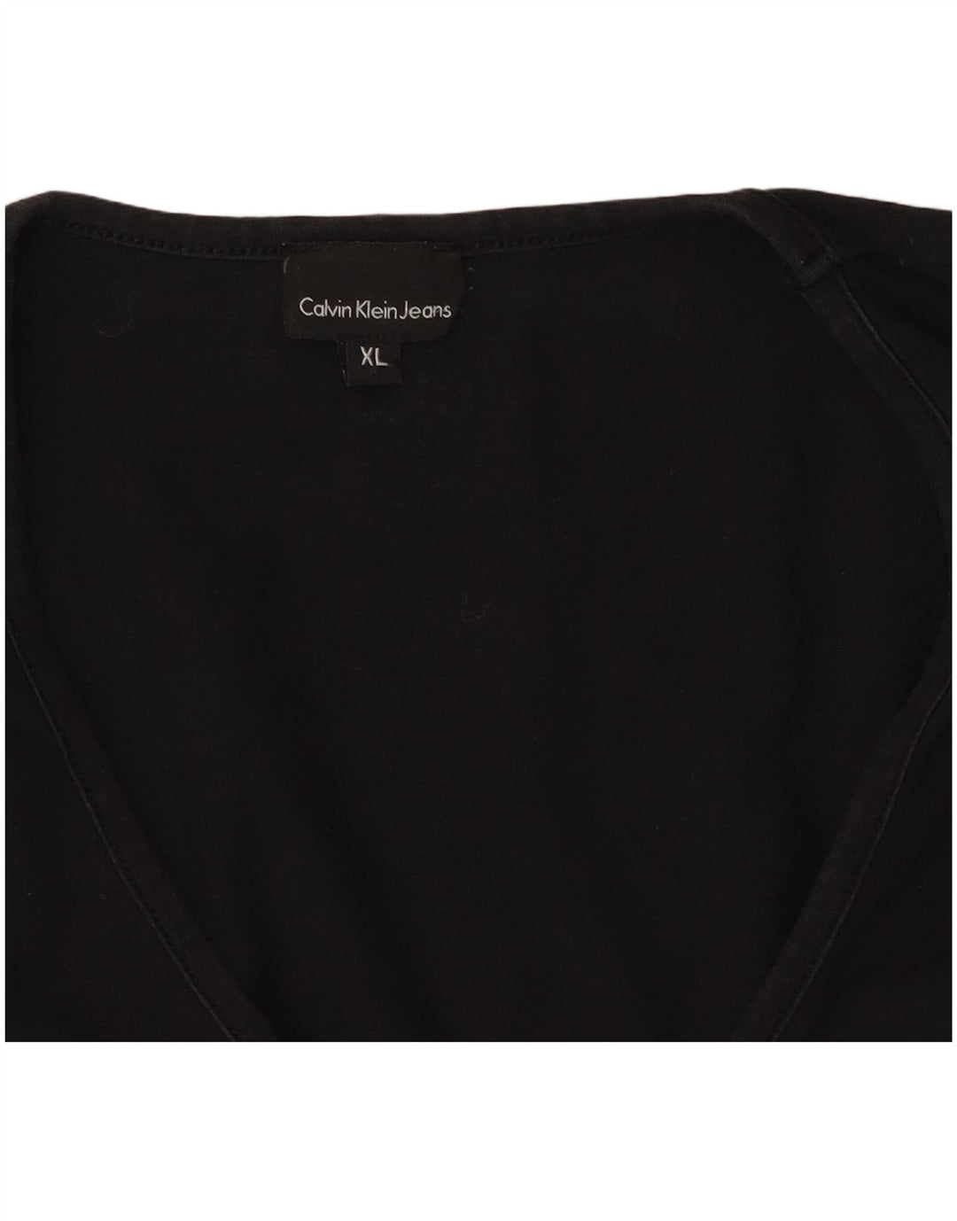 CALVIN KLEIN JEANS Top feminino manga comprida UK 18 XL preto