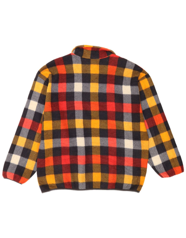 El Charro Mens Zip Neck Fleece Jumper XL Poliéster xadrez multicolorido