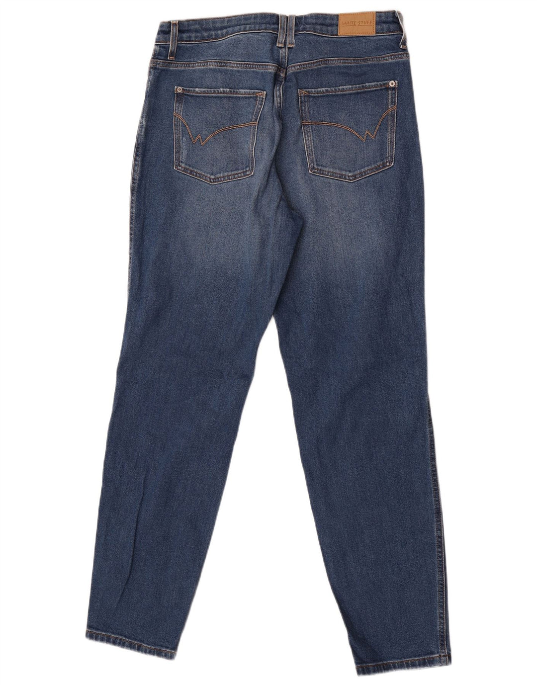 White Stuff Jeans feminino de fim de semana slim UK 12 médio W32 L31 algodão azul