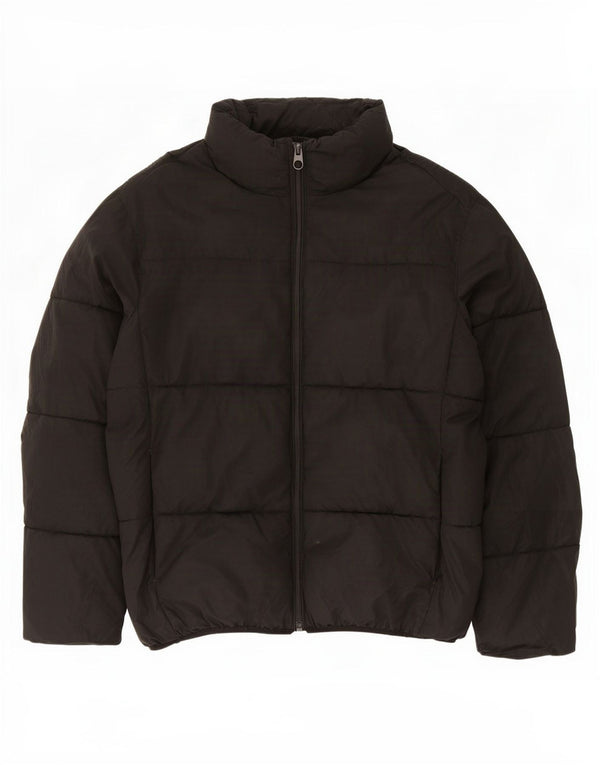 Jaqueta acolchoada masculina Zara UK 40 grande poliéster preto