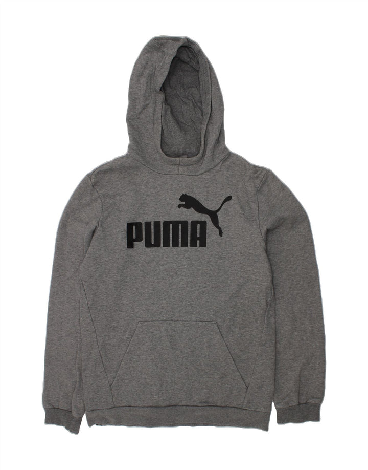 PUMA Boys Graphic Hoodie Jumper 15-16 Years  Grey Cotton Vintage Puma and Second-Hand Puma from Messina Hembry 