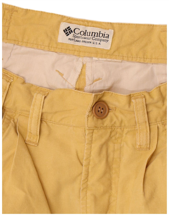Columbia Mens Cargo Shorts W28 Pequeno Amarelo