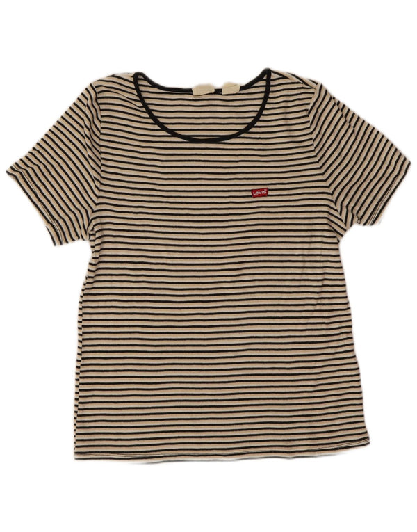 Camiseta feminina Levi's UK 18 XL listrada multicolorida