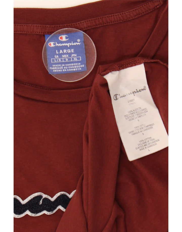 Camiseta masculina com estampa CHAMPION grande algodão marrom