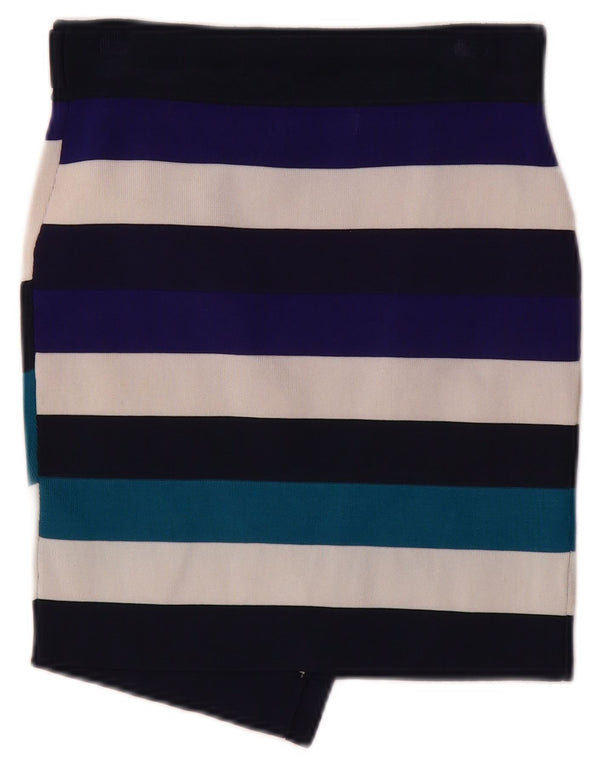 Saia envoltória feminina Karen Millen tamanho 1 2XS W26 viscose multicolorida