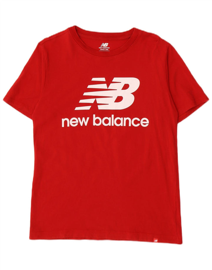 Camiseta gráfica masculina New Balance Top médio vermelho