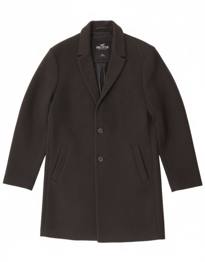 Sobretudo masculino Hollister UK 42 XL poliéster cinza