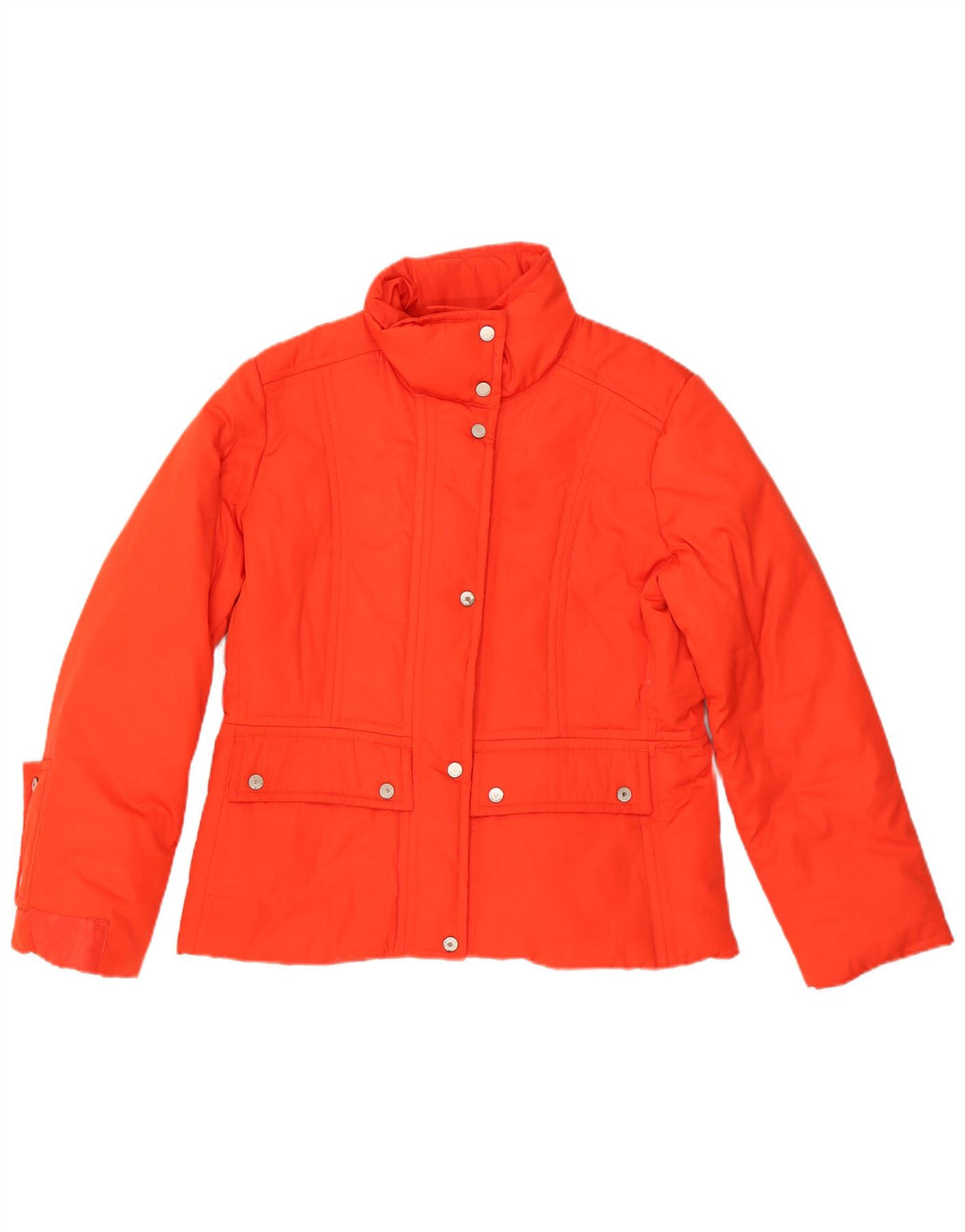 Jaqueta acolchoada feminina TOMMY HILFIGER UK 14 grande poliéster laranja