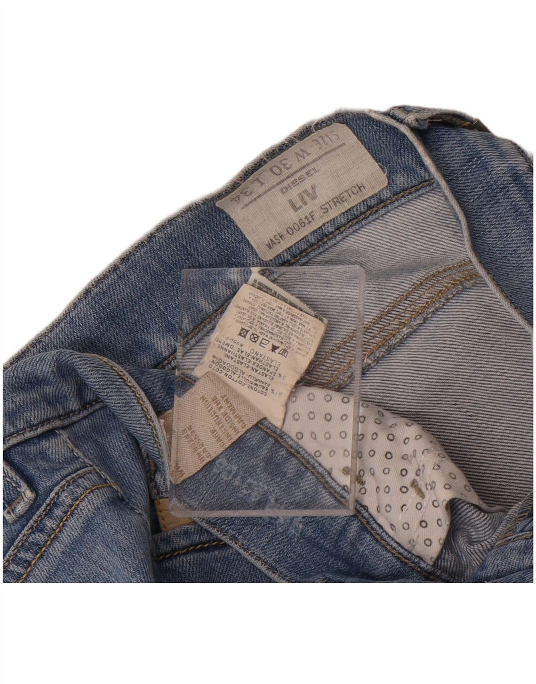 Diesel Feminino Liv Slim Jeans W30 L30 Azul Algodão