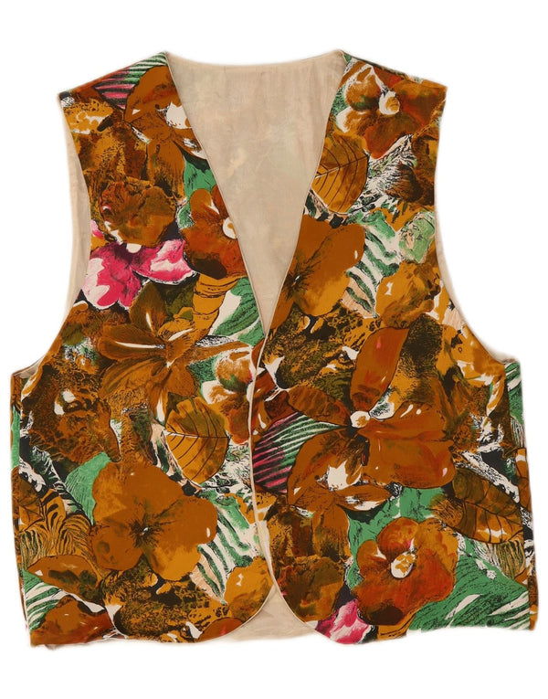 Colete Vintage Masculino Médio Multicolorido Floral