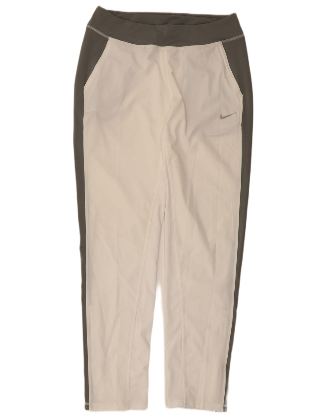Calça de treino Nike Womens Dri Fit UK 14 Medium White Colourblock