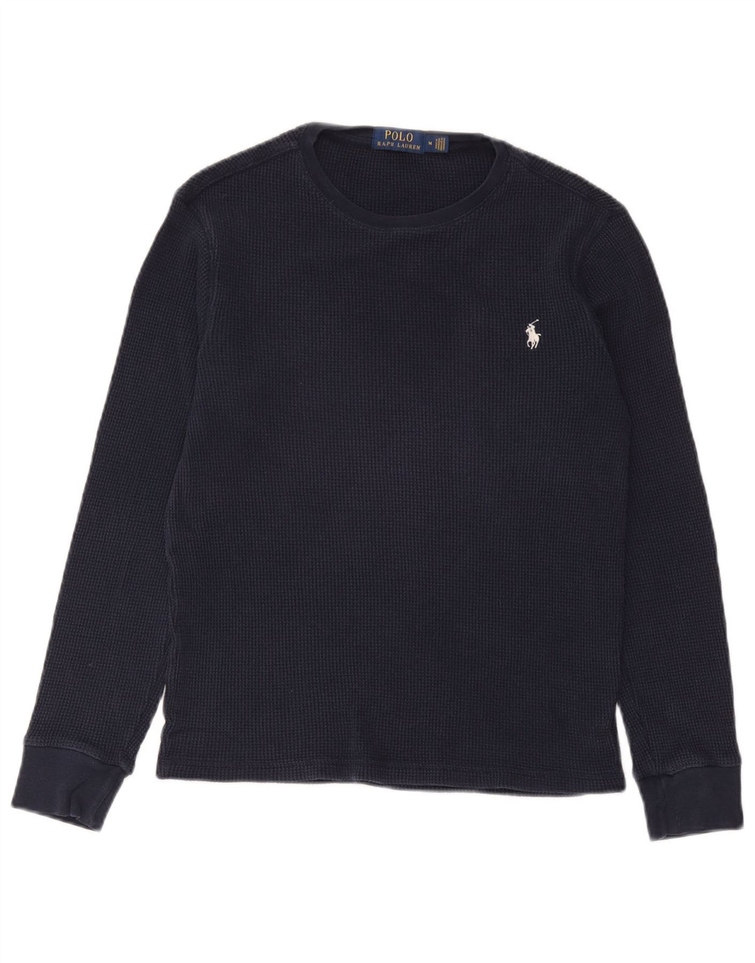 Top masculino Polo Ralph Lauren manga comprida médio algodão azul marinho