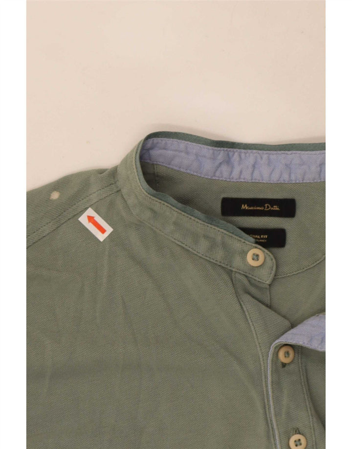 Camisa polo masculina Massimo Dutti casual fit verde médio