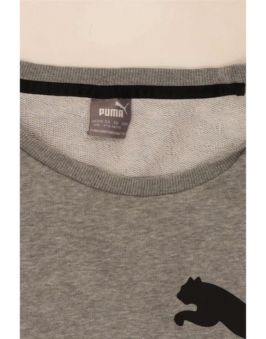 Puma moletom gráfico masculino jumper 4XL algodão manchado cinza