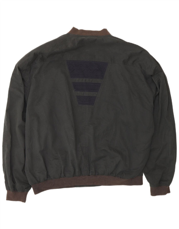 Jaqueta bomber masculina C.C.CONCORD UK 44 2XL poliéster colorblock preto