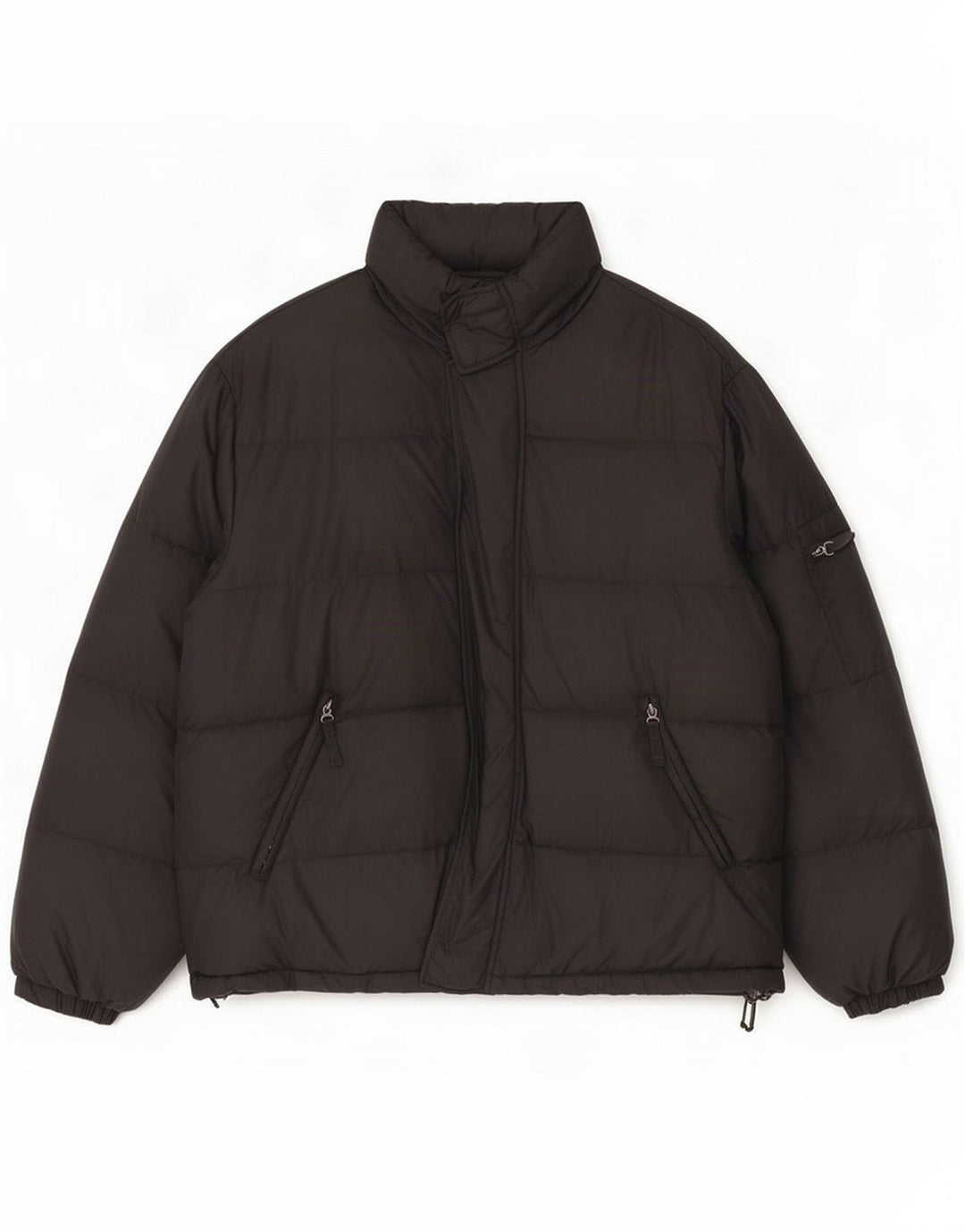 Jaqueta acolchoada masculina vintage IT 50 XL poliamida preta