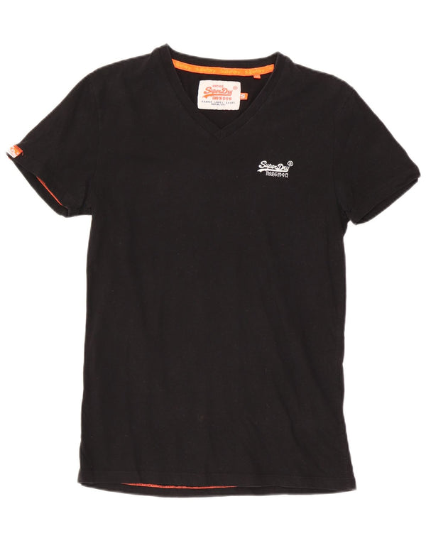 Camiseta masculina Superdry Top pequeno algodão preto