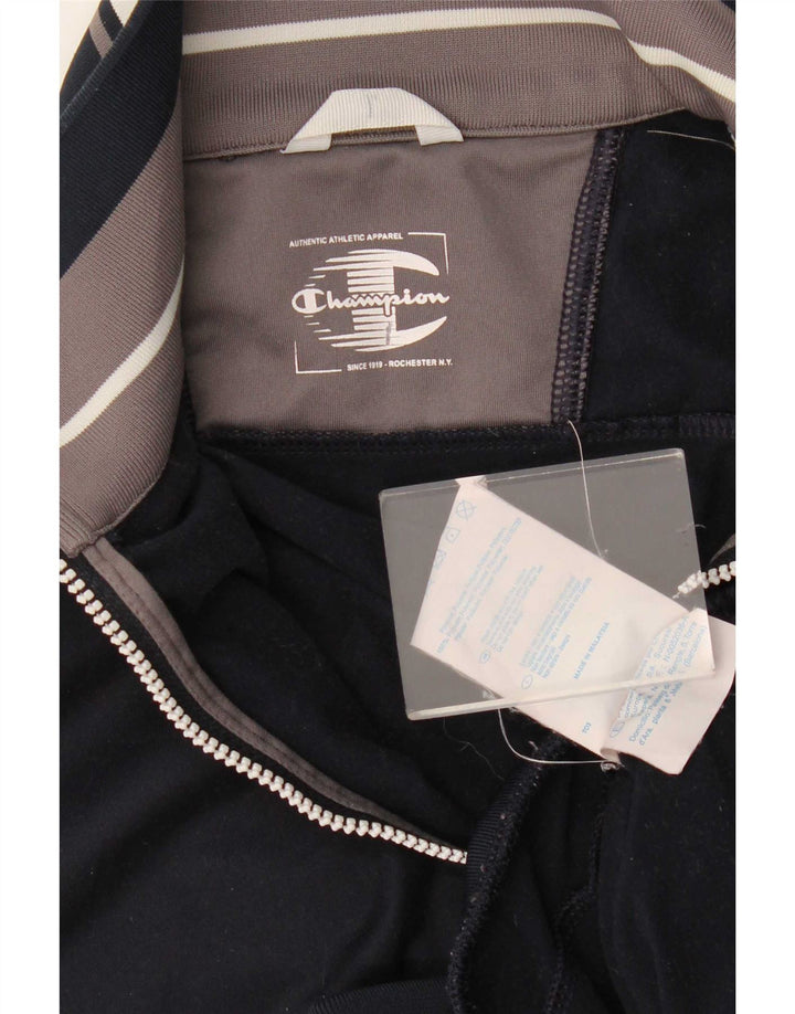 Champion Mens Treino Top Jaqueta XL Azul Marinho Colourblock Poliéster