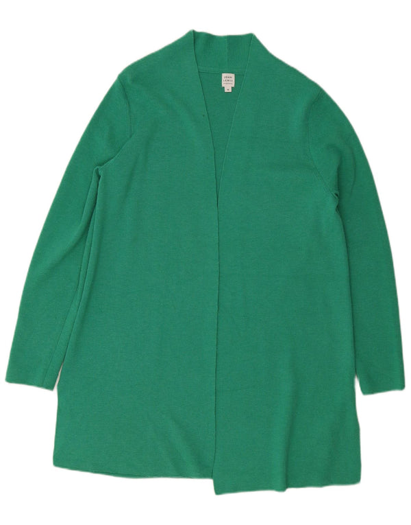 Suéter cardigã aberto John Lewis Longline feminino Reino Unido 12 verde médio
