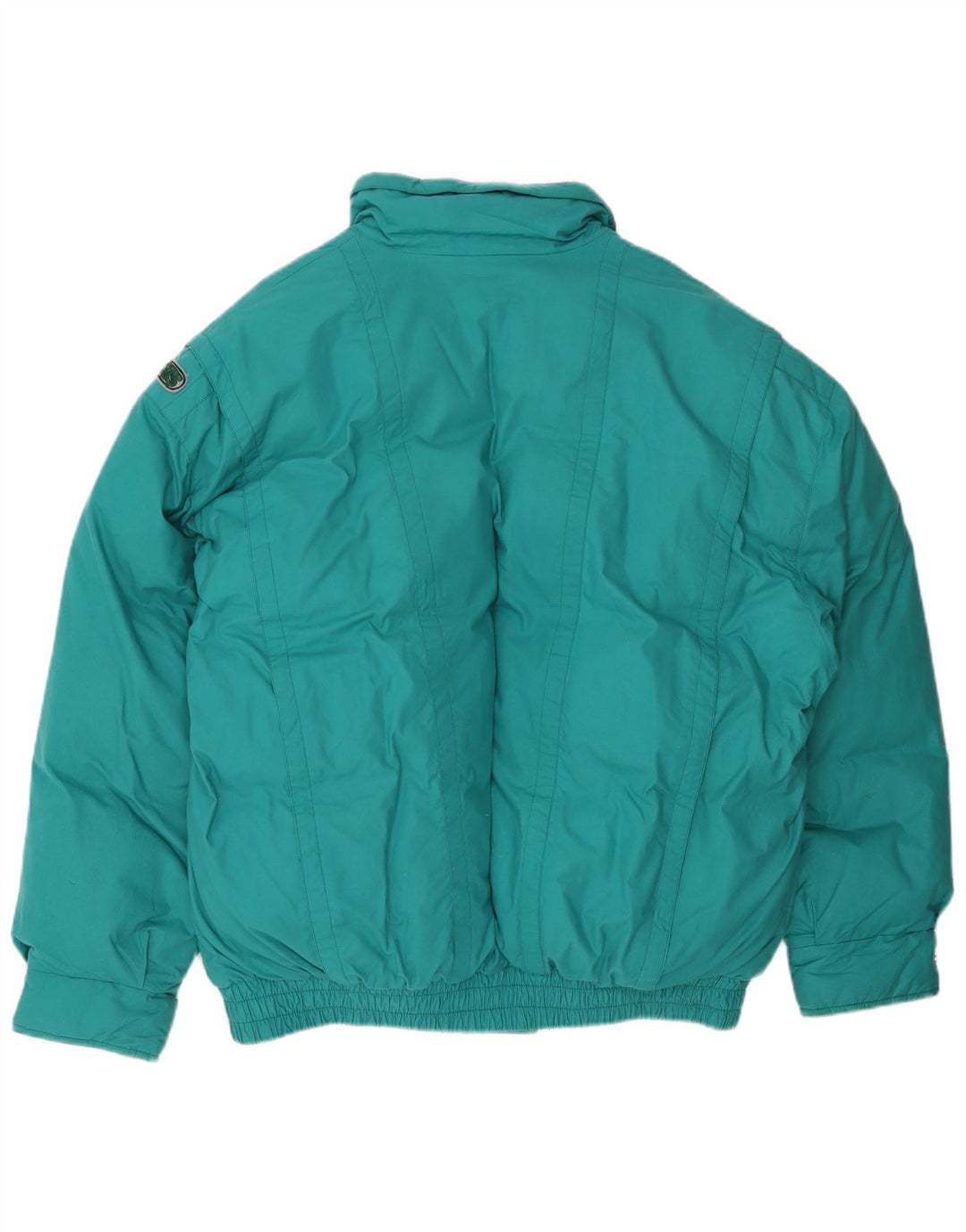 Jaqueta acolchoada masculina vintage Reino Unido 40 algodão turquesa grande