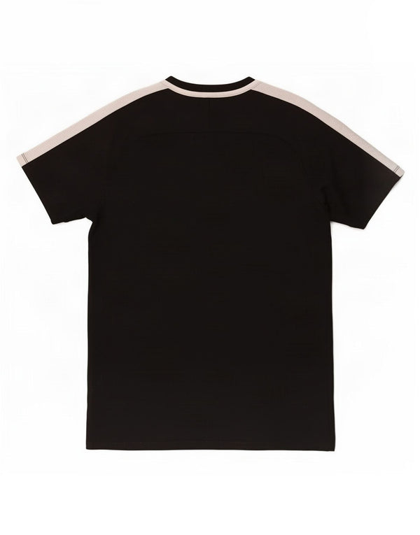 Camiseta masculina Nike Dri Fit Top médio preto colorblock poliéster