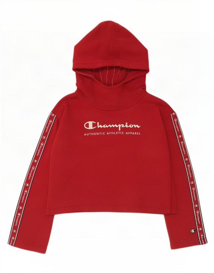 Champion moletom feminino cropped com capuz UK 14 médio vermelho