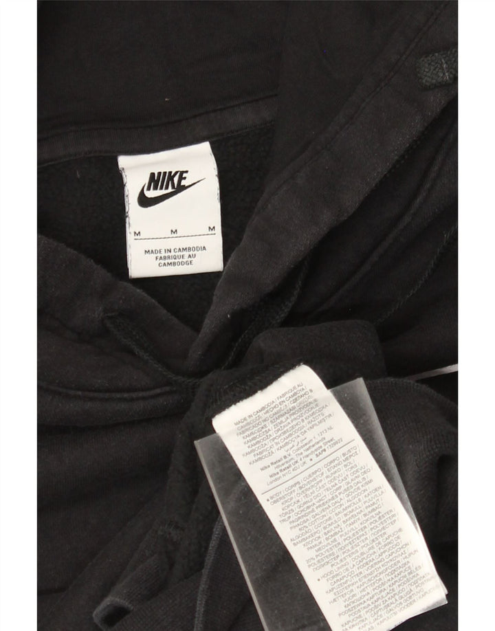 Nike masculino gráfico moletom com capuz médio algodão preto