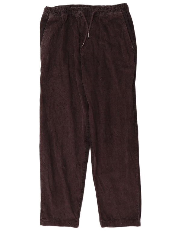 Calça masculina de veludo cotelê Quiksilver médio W32 L28 algodão marrom