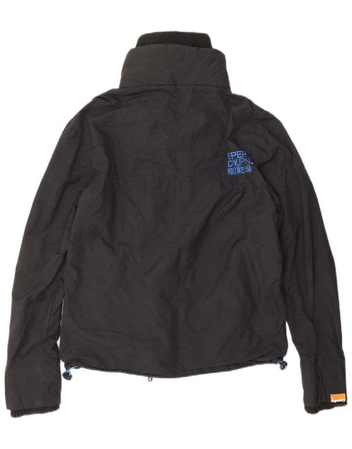 Jaqueta corta-vento feminina SUPERDRY The Windcheater UK 14 médio preto