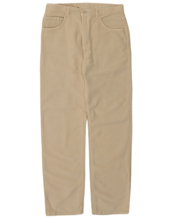 Calça casual reta masculina Rifle W34 L31 algodão bege