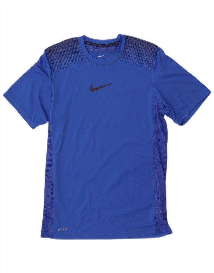 Camiseta Nike Masculina Dri Fit Graphic Top Médio Azul Poliéster