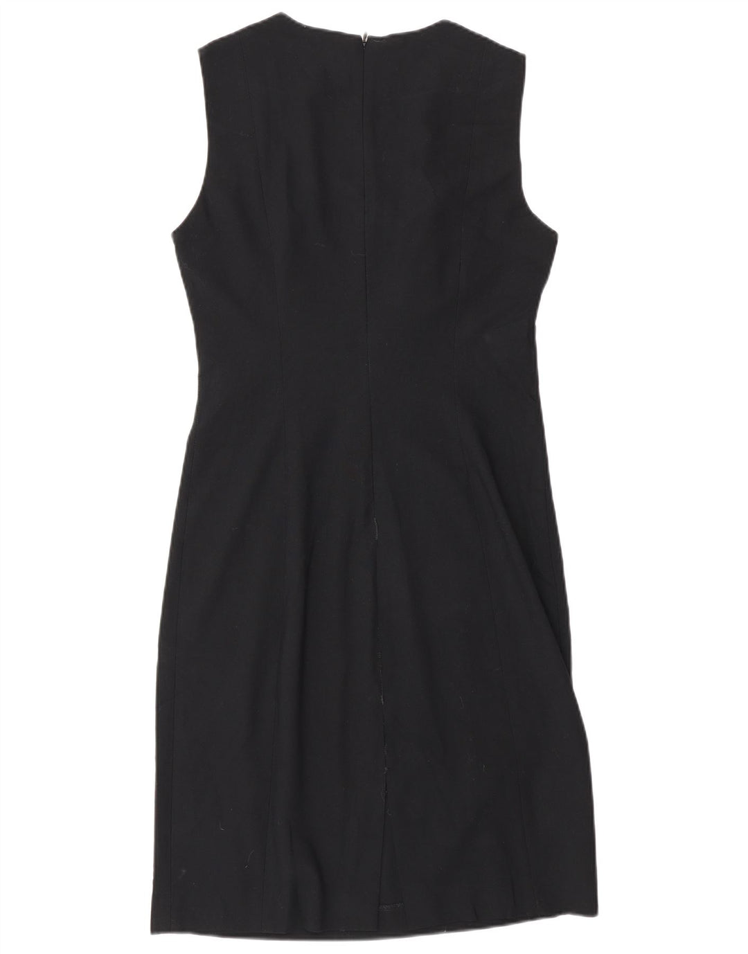 Zara Vestido feminino sem mangas com bainha UE 42 grande preto