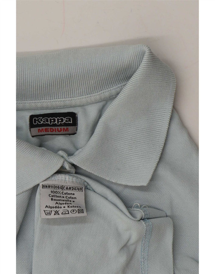 Camisa polo feminina Kappa UK 12 algodão azul médio