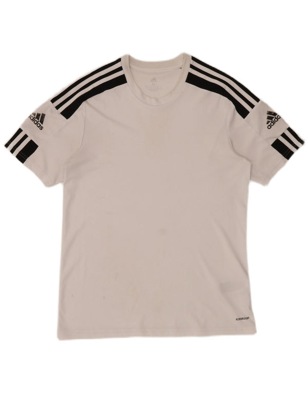 Adidas Mens Aeroready Camiseta Top Médio Branco Colourblock Poliéster