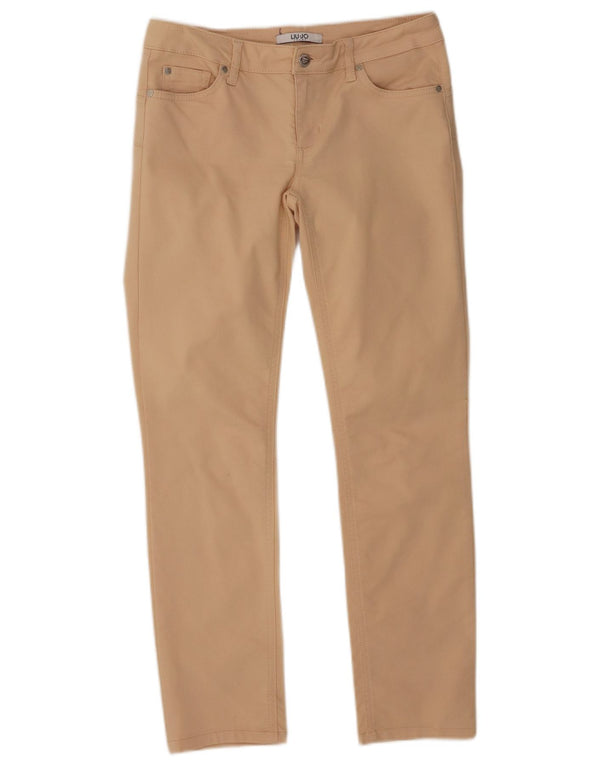 Liu Jo Calça feminina casual slim W28 L28 algodão bege