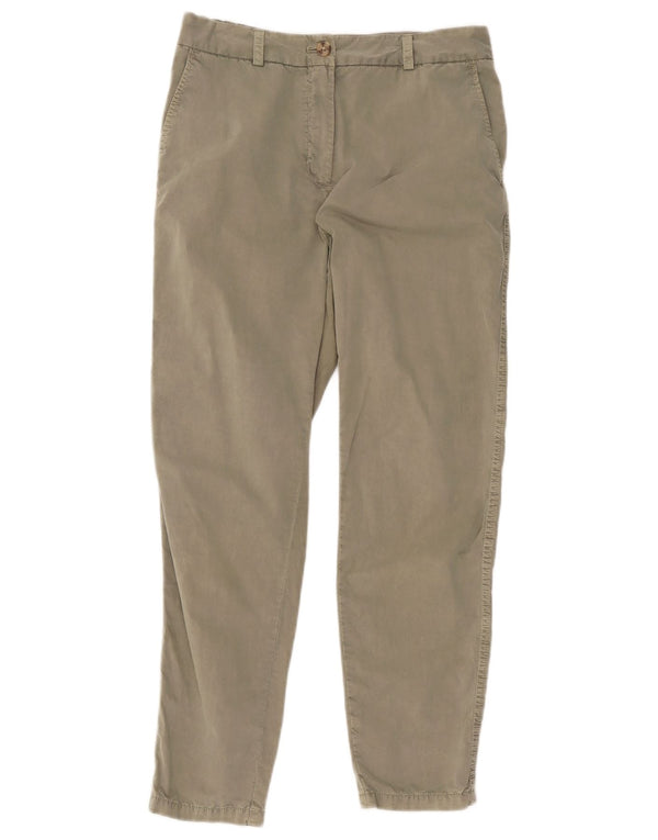 Calça Chino Feminina Marks & Spencer Slim UK 10 Pequena W30 L27 Algodão Cáqui