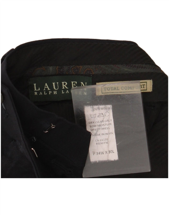 Calça masculina RALPH LAUREN Total Comfort Pegged Suit W34 L30 preta