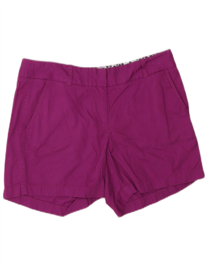 J. CREW Shorts Chino feminino US 4 pequeno W30 algodão roxo