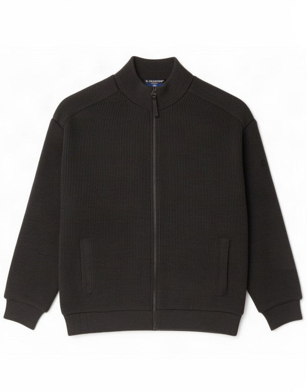 Il Granchio Mens Cardigan Sweater XL Lã Cinza