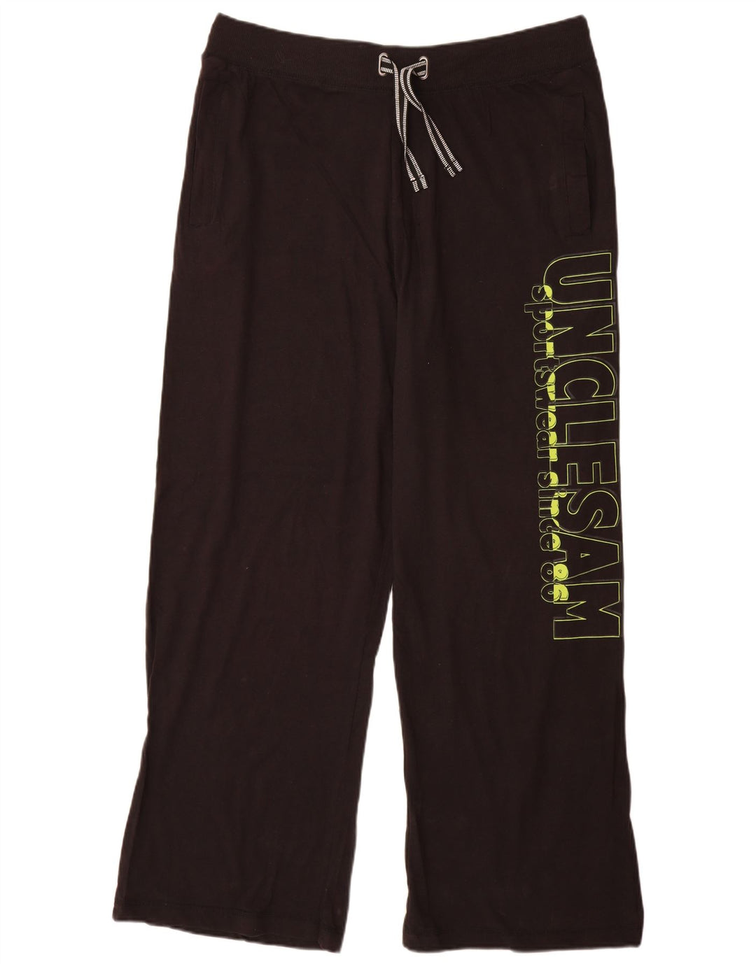 Calça de treino gráfica masculina Tio Sam 2XL algodão preto