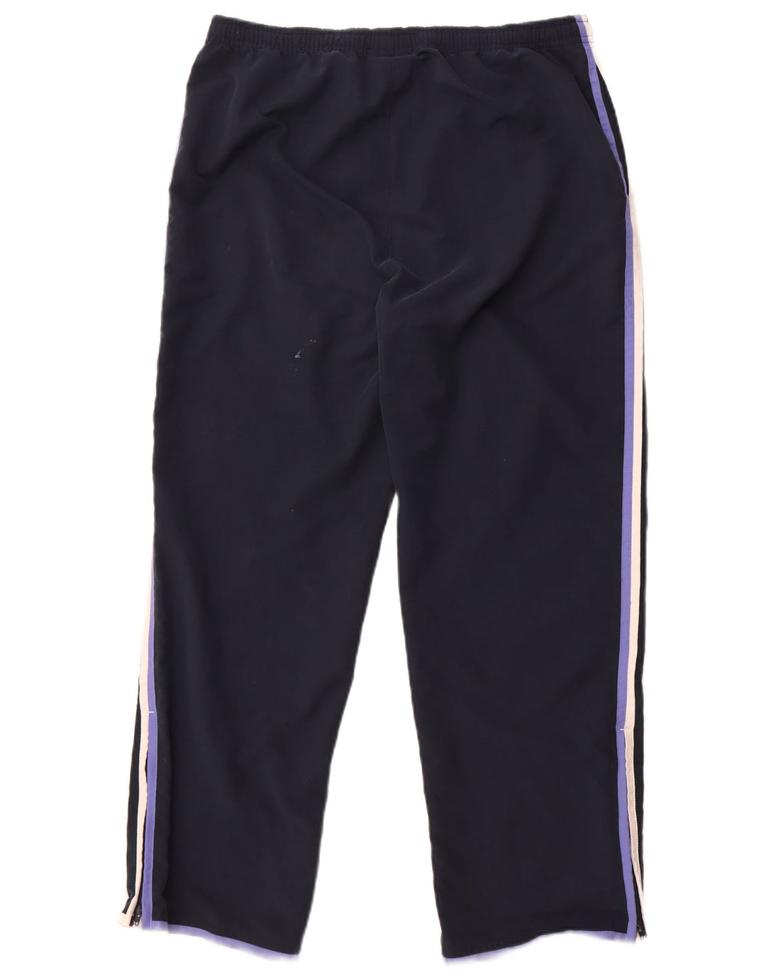 Calça de treino feminina Reebok UK 14 grande poliéster azul marinho