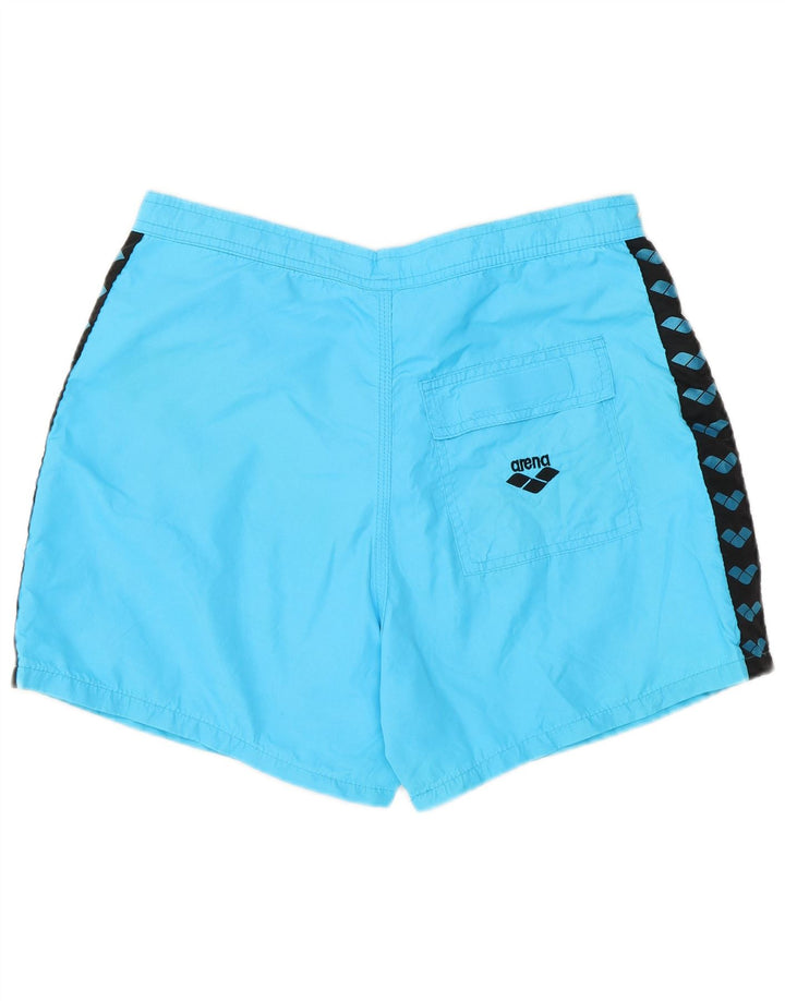 Arena Mens Graphic Natação Shorts Grande Poliamida Azul