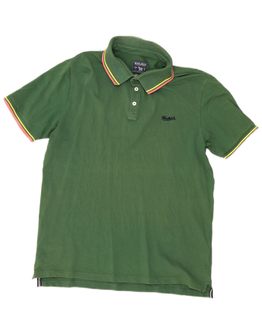 Camisa polo masculina Woolrich grande algodão verde