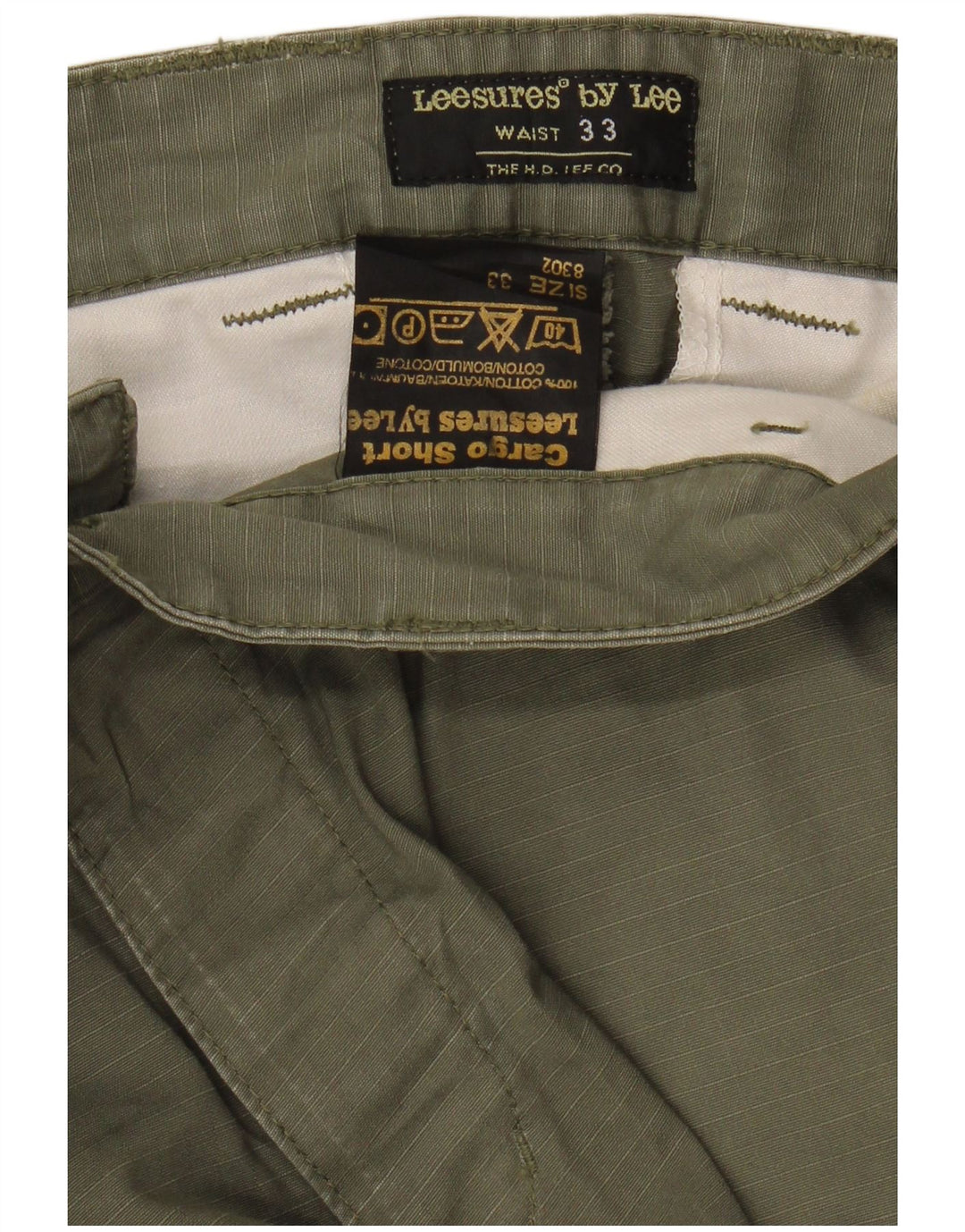 Shorts cargo feminino LEE W33 grande algodão cáqui