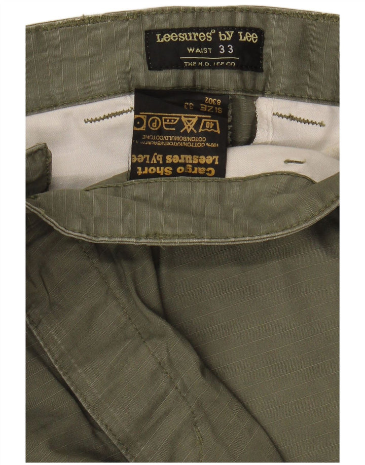 Shorts cargo feminino LEE W33 grande algodão cáqui