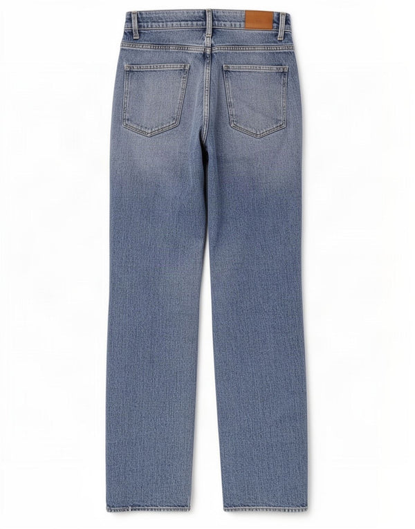 Calça jeans reta feminina Zara EU 40 médio W30 L32 algodão azul